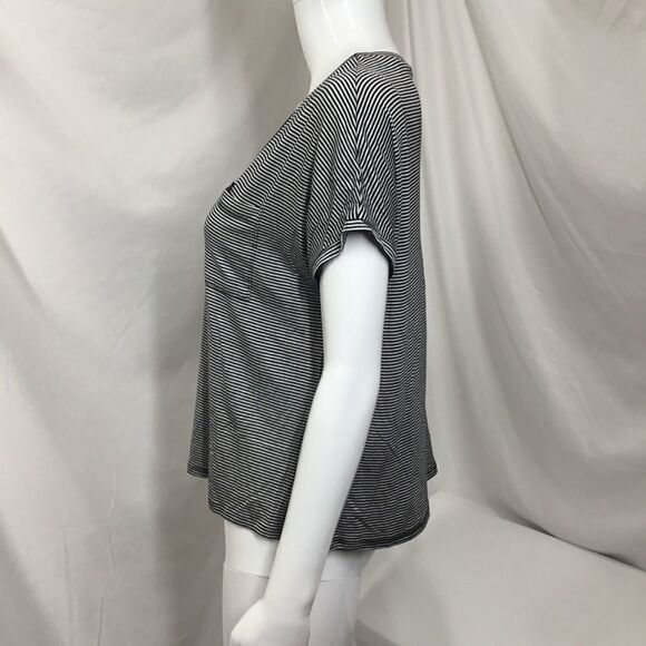 PST by Project Social T Striped V-Neck Pocket (D6) - Picture 3 of 7